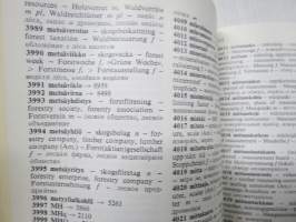 Lexicon forestale - Metsäsanakirja - Skogsordbok - Forest Dictionary - Forstwörterbuch