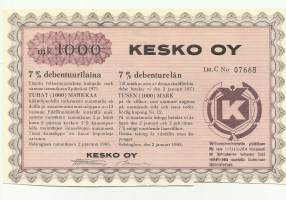 Kesko Oy debentuurilaina  7 % Litt C 1965