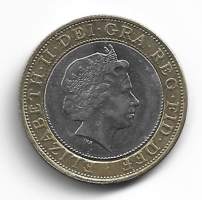 Englanti  2 Pounds 1998 - kolikko