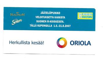 Oriola Oy / R-kioski  2007  tilapäinen maksuväline