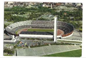 Helsinki Stadion - paikkakuntakortti, paikkakuntapostikortti  postikortti  kulkenut 1971