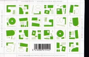 Suomi filatelia 4 - Postimerkkivihko V 93, 2012. Future City - tulevaisuuden kaupunki. Sisältää 8 kpl 1 lk:n merkkiä **. Postituore vihko.