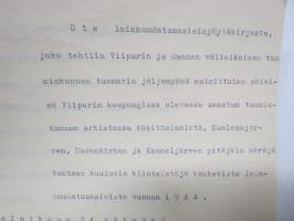 Otel lainhuudatuspöytäkirjasta Viipuri 1944 - käsittelee Voronin-suvun  maanomistusasioita ja niihin kohdistuvia oikeustoimia luovutetussa Karjalassa