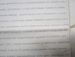 Otel lainhuudatuspöytäkirjasta Viipuri 1944 - käsittelee Voronin-suvun  maanomistusasioita ja niihin kohdistuvia oikeustoimia luovutetussa Karjalassa