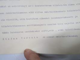 Otel lainhuudatuspöytäkirjasta Viipuri 1944 - käsittelee Voronin-suvun  maanomistusasioita ja niihin kohdistuvia oikeustoimia luovutetussa Karjalassa