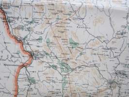 Suomen yleiskartta lehti B3 lännessä Enontekiö - Muonio - Kolari - Pello, idässä Sodankylä, v. 1926