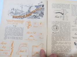 Harrastelija 1946 nr 8, Sähköharrastelua, 2-putkinen vaihtovirtakone, Ukko-Pekan rakennusselostus, Pöytälamppu hillopurkista, Puun polttokoristelu, Guglielmo Marconi