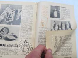 Harrastelija 1946 nr 8, Sähköharrastelua, 2-putkinen vaihtovirtakone, Ukko-Pekan rakennusselostus, Pöytälamppu hillopurkista, Puun polttokoristelu, Guglielmo Marconi