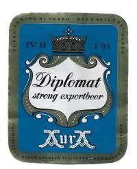 Aura Diplomat olut  olutetiketti