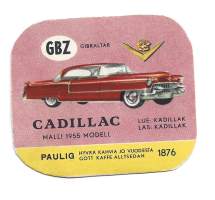 Cadillac  - keräilykuva, kahvipakettikuva  -