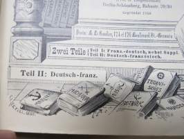 Sachs Villatte Encyclopädisches Wörterbuch II Deutsch - Französich, Grosse Ausgabe -sanakirja ranska-saksa