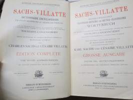 Sachs Villatte Encyclopädisches Wörterbuch II Deutsch - Französich, Grosse Ausgabe -sanakirja ranska-saksa