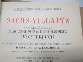 Sachs Villatte Encyclopädisches Wörterbuch II Deutsch - Französich, Grosse Ausgabe -sanakirja ranska-saksa
