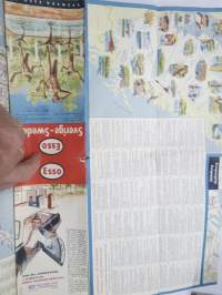 Esso Sverige - Sweden 1959 -tiekartta / road map