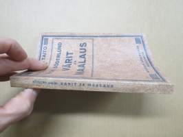 Värit ja maalaus 1922 -näköispainos, vanhanajan värit, maalaaminen, alan perusteos
