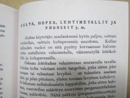 Värit ja maalaus 1922 -näköispainos, vanhanajan värit, maalaaminen, alan perusteos