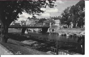 Turku Aurajoki- paikkakuntakortti, paikkakuntapostikortti   valokuva postikortti kulkematon