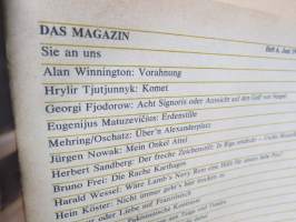 Das Magazin Juni 1977 -itäsaksalainen kuukausijulkaisu, huumoria, erotiikkaa / seksiä, mainoksia, matkailua, taidetta, valokuvia, ym.