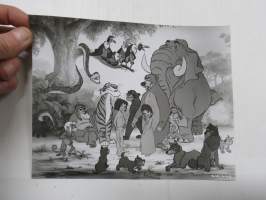 Mowgli - Disney piirroselokuvan mainosvalokuva, suomalainen &quot;Suomi-Filmi&quot;-leimaus, ruotsalainen paperikuitti