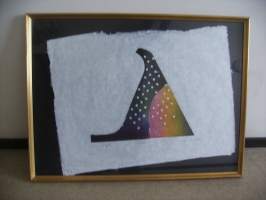 Hannu Hämäläinen, värigrafiikka 1987 , koko 44x55 cm kehyksen kanssa 60x80 cm / Hannu Juha Kalervo Hämäläinen (1947 Ruokolahti) on turkulainen