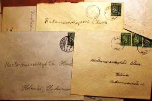 Suomi filatelia 1- Nippu (n. 200 kpl) kirjekuoria pääasiassa 1940-luvulta.