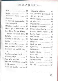 Toivelauluja :  Toimittanut Kullervo  42Julkaistu:Hki : Fazer, 1960sisällysluettelo kuvana