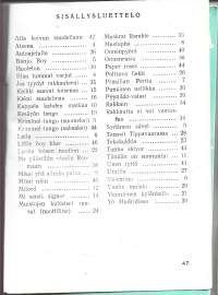 Toivelauluja :  Toimittanut Kullervo  41Julkaistu:Hki : Fazer, 1960sisällysluettelo kuvana