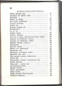 Toivelauluja :  Toimittanut Kullervo  24Julkaistu:Hki : Fazer, 1956sisällysluettelo kuvana