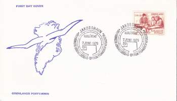 Filatelia - Grönlanti 1,30+20 - Ensipäiväkuori  FDC 1979