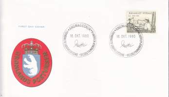 Filatelia - Grönlanti 4,00 - Ensipäiväkuori  FDC 1980 Miki 1880-1980