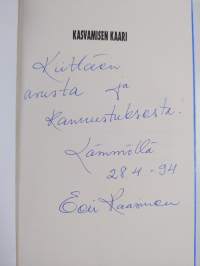 Kasvamisen kaari : Eevi Kaasisen runoja (signeerattu, tekijän omiste)