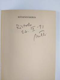 Sotapäiväkirja (signeerattu, tekijän omiste)