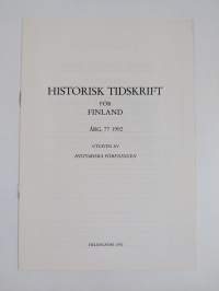 Historisk tidskrift för Finland + liite