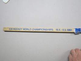 Ice Hockey World Championships 1991 Finland / Turku - Tampere - Helsinki -souvenier stick / jääkiekkomaila, matkamuisto / kisamuisto