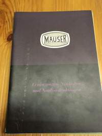 Työkaluluettelo - Mauser - Ergänzungen, Neuheiten und neukonstruktionen