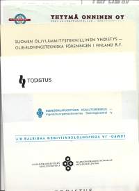 Teknillisen alan kurssi-, työ- yms todistuksia n 20 kpl erä  1050-60 luvuilta - todistus