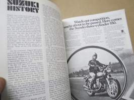 On Suzuki Street Bikes 1971-1976 Road tests, Tech. Data, Previews, History, 750/Three, 380/Three, Specifications, Racing...