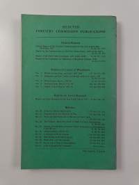 Report on Forest Research for the Year Ended March 1958