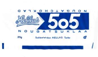 505 Nougatasuklaa  -  makeiskääre  1950-luku käyttämätön