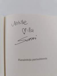 Havaintoja parisuhteesta (signeerattu, tekijän omiste)