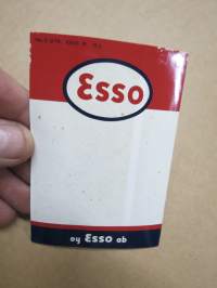 Oy Esso Ab-kansioetiketti vuodelta 1963, tarra