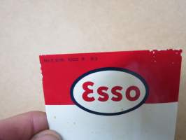 Oy Esso Ab-kansioetiketti vuodelta 1963, tarra