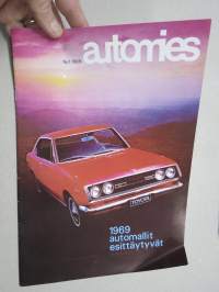 Automies 1969 nr 1 -asiakaslehti; Toyota &amp; Citroen mallit 1969