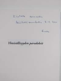Yhteisöllisyyden paradoksit (signeerattu, tekijän omiste)
