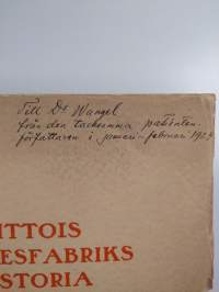 Littois klädesfabriks historia jämte några drag ur Wechters manufakturverks öden 1738-1823-1923 (tekijän omiste)