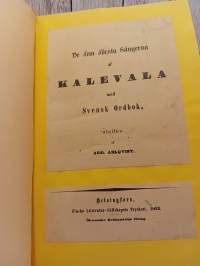 De fem första sångerna af Kalevala med Svensk Ordbok 1853