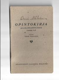 Opintokirja  - RaisioMahittulan  alakansakoulu 1927-28 - koulutodistus