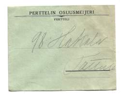 Perttelin Osuusmeijeri Pertteli  firmakuori  kulkenut nyrkkipostissa