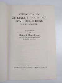Grundlinien zu einer Theorie der Sondererziehung