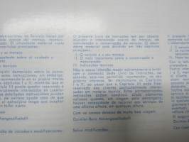 Mercedes-Benz 190  1963Betriebsanleitung - Notice d´entrien - Instrucciones de servicio - Livro de instrucoes - Uso e manutenzione -käyttöohjekirja, monikielinen